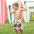 thumbnail image 4 of FORMRS Boys Swim Trunks Quick Dry Mesh Liner Boardshorts Sizes XS-XL, Christmas Floral, 4 of 7