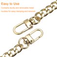 thumbnail image 5 of Uxcell Iron Flat Chain Strap, 39" Handbag Chains Purse Straps DIY Replacement, Gold, 5 of 6