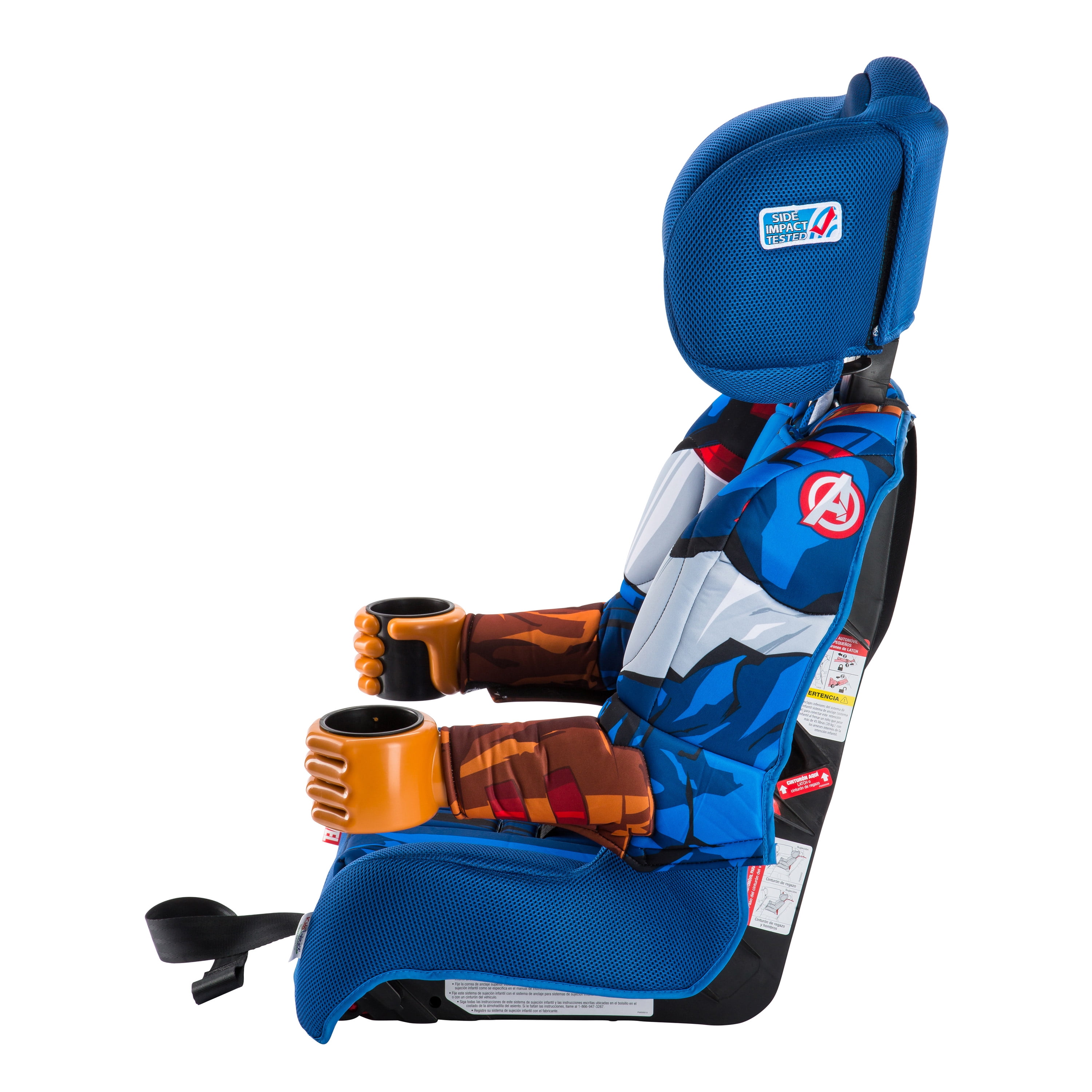 KidsEmbrace Captain America 2-in-1 Combination Harness to Booster Car Seat, Forward-Facing Harness, Booster, Multi-Position Headrest, Toddler