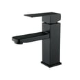 thumbnail image 1 of Grifo para Lavabo de Baño GJ de Acero Inoxidable Negro Mate, Diseño de una Sola Manija y un Orificio para Lavabos y Tocadores Comerciales de RV, Duradero para una Elegancia Moderna., 1 of 6