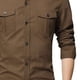 thumbnail image 4 of Ceisia Men's Winter Gift Casual Fashion Checkered Patchwork Long-Sleeve Button-Up Turndown Collar Outwear Jacket - Soft Breat hable Polyester Top, 4 of 7