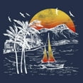 thumbnail image 2 of Men's Lost Gods Retro Sailboat Scene  Graphic T-Shirt, 2 of 4