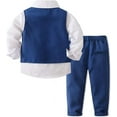 thumbnail image 2 of Lycody Boys' 4-Piece Formal Suit Set Dress Shirt Vest Pants and Tie Wedding Birthday Party Suit, 2 of 5