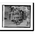 thumbnail image 2 of Historic Framed Print, [Unidentified uniformed women and man, ceremony on steps] - 2, 17-7/8" x 21-7/8", 2 of 9