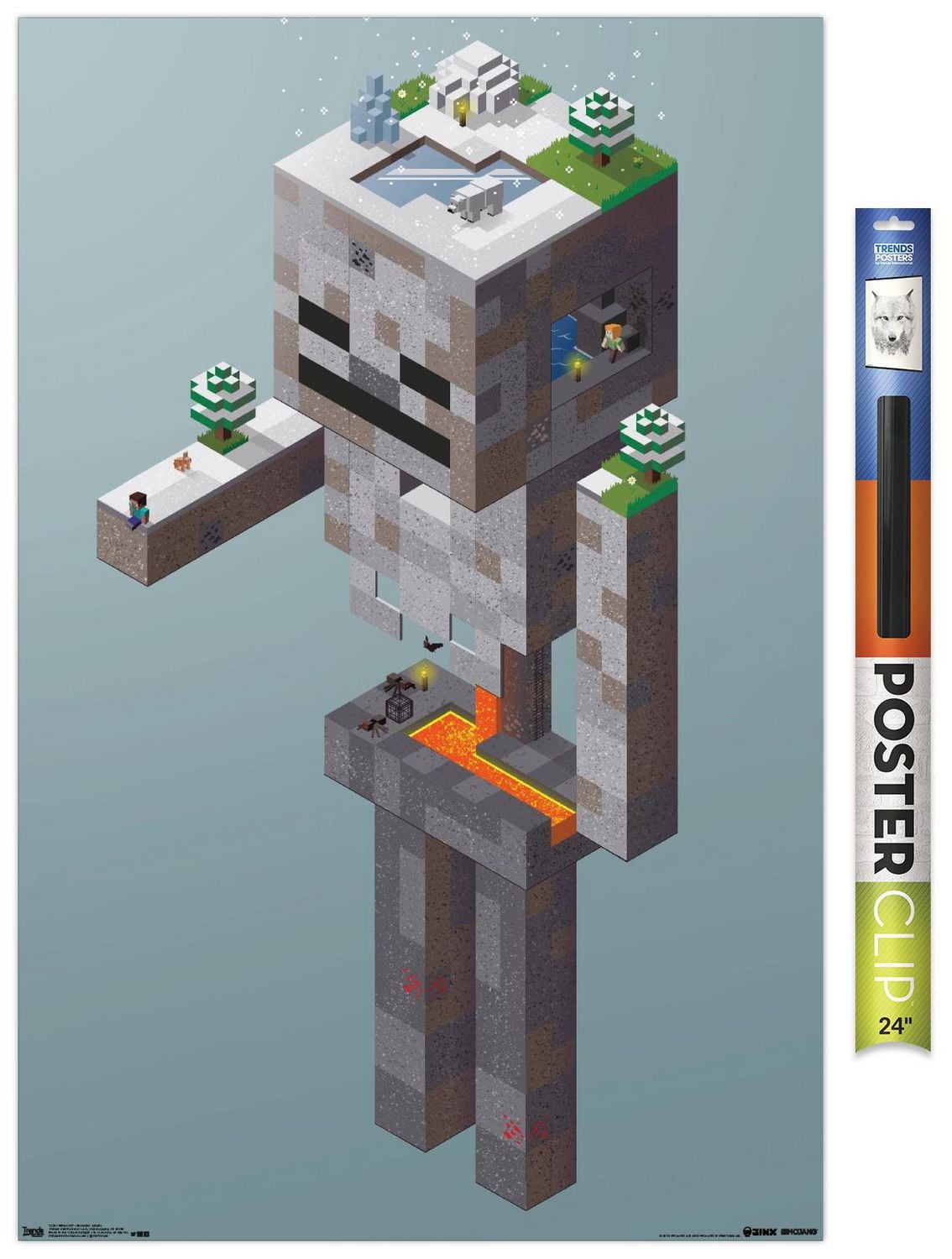 Minecraft - Skeleton Tundra Wall Poster, 22.375" x 34"