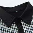 thumbnail image 4 of Kaemgyyd Mens 70s Shirt Vintage Sequin Short Sleeve Button down Dance Outfits Glitter Sparkly Plaid Party Clubwear Tops, 4 of 6