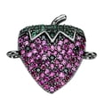 thumbnail image 1 of 1 Uds., Colgante conectores para fabricación , fianza chapado en cobre, artesanía de , 5x18,5mm morado con negro Gloria Colgantes de dijes, 1 of 9