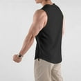 thumbnail image 3 of Caqnni Tank Tops Mens Uleeveless Shirts Retro Basic Style Easy to Match Tanks for Men (Black,XL), 3 of 6