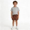 thumbnail image 6 of Jalioing Cotton Shorts Toddler Kids Summer Plain Elastic Waist Drawstring Shorts Little Boys Girls Loose Lounge Shorts, 6 of 8