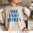 thumbnail image 4 of Hanukkah Sweatshirt, Love Light Latkes, 4 of 7