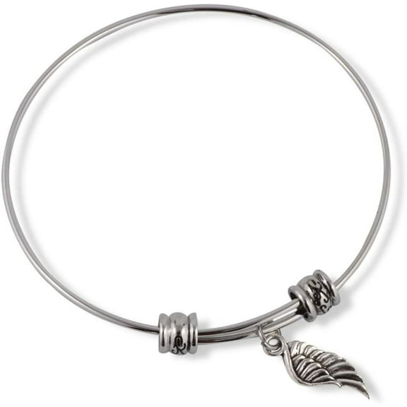 Emerald Park Jewelry Angel Wing Fancy Charm Bangle