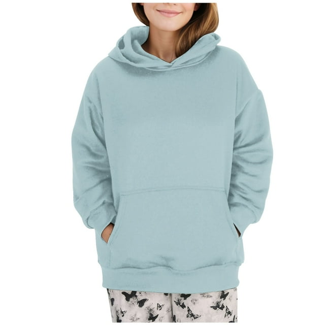 Timegard Oversized Hoodies for Women Drop Shoulder Sweatshirts Loose Comfy Pullover with Pockets Fall Winter