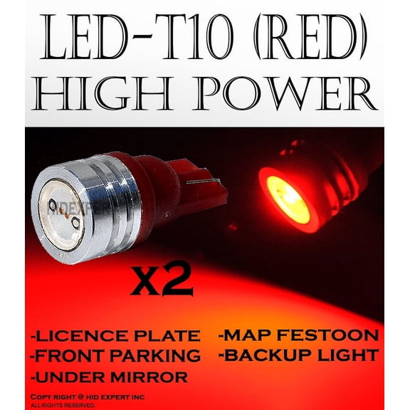 ICBEAMER 4 PCS T10 BRIGHT Red LED HIGH POWER Bulbs 194 2825 168 Factory Replace