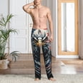 thumbnail image 5 of Mens Pajama Pants - Angry American Eagle Flag Soft Sleep Lounge Pants for Men, Casual PJ Bottoms Pants with Drawstring, 5 of 5