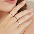 thumbnail image 4 of Rings for Women, Gold Rings with Heart Round Cubic Zirconia Moissanite Ring 3 in 1 Set 18K Gold Plated Stainless Steel Stackable Rings for Women Size 5-10, 4 of 9
