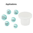 thumbnail image 4 of Uxcell Silicone Rubber Hole Plug Soft Flexible Stopper for 9-10mm Hole White 18 Pieces, 4 of 5