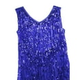 thumbnail image 6 of CHICTRY Womens Sparkling Sequins Tassels Latin Dance Dress Rumba Ballroom Costume, 6 of 7