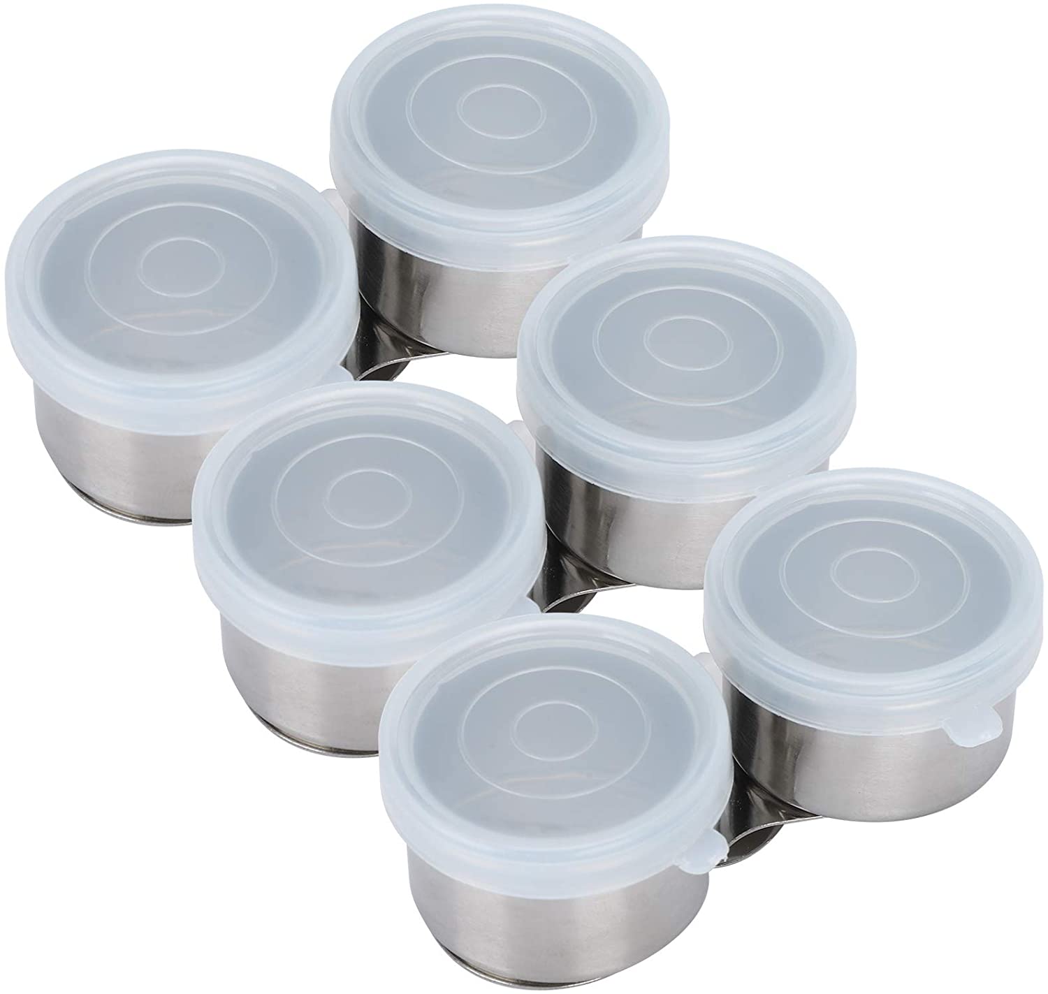 ABPETE 3Pcs Oil Painting Palette Cup, Stainless Steel Double Dipper Design with Lid, Clip Oil Container, Can Clip on Pe for Watercolor Acrylic