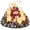 Snowman, variant on Santa Claus Christmas Lighted Centerpiece with Flameless Candle Glow, Christmas Decoration with Frosted Greenery, Red Berries & Pinecones, Perfect for Home Tabletop & Holiday Gift, 10.6" x 11.8"