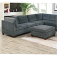 thumbnail image 6 of JERFIT Modern Chenille Armless Accent Chair, Grey Upholstered Seat Cushion for Living Room, Bedroom, Apartment, 6 of 10