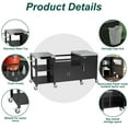 thumbnail image 4 of Grill Table, Metal Grill Cart Compatible with XL Big Green Egg,Big Joe,Primo XL, 4 of 8