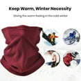 thumbnail image 4 of YAOBAMM Drawstring Neck Gaiter Winter Multifunctional All in 1 Fleece Neck Gaiter Solid Color Drawstring Face Guard Thick Cycling Headwear Running Sport, 4 of 7