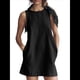 thumbnail image 2 of Vestido Corto Informal de Verano para Mujer, de Algodón y , con Cuello Redondo, Sin Mangas y Espalda Abierta, Ideal para Playa y Sol. Negro L, 2 of 9
