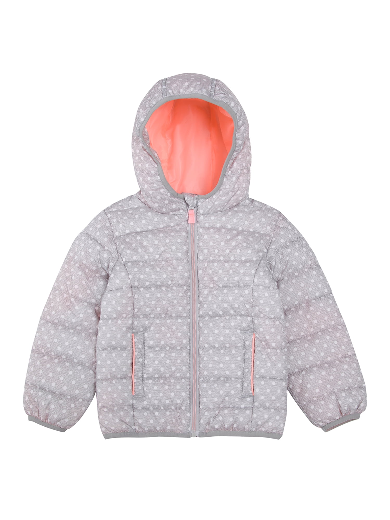 Rokka&Rolla Baby Girls' Light Puffer Jacket Toddler Winter Coat, Sizes 18M-4T