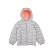 Rokka&Rolla Baby Girls' Light Puffer Jacket Toddler Winter Coat, Sizes 18M-4T