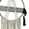 thumbnail image 4 of DecMode Black Cotton Handmade Intricately Weaved Macrame Wall Decor with Beaded Fringe Tassels, 4 of 6