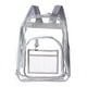 thumbnail image 1 of Mochila transparente Sunnimix con correas Reforzadas y bolsillo frontal Gris claro 33x17x42cm, 1 of 2