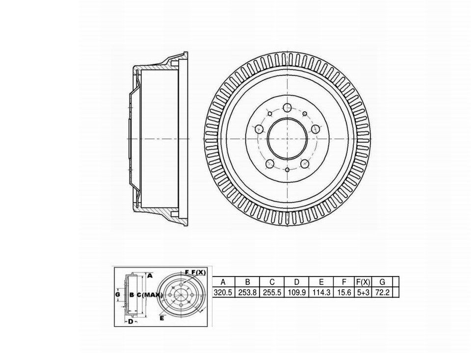 Winstop Brake Drum, Rear WS235590, Jeep Cherokee 1990-1984
