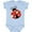 AE-Light Blue, variant on Ladybug, Cute Ladybug, Red Ladybug, Ladybird Girls Baby Bodysuit