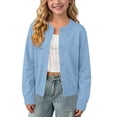 thumbnail image 2 of fatyb Kids Cardigan for Boys Girls Thin School Uniform Long Sleeve Casual Knitted Button down Sweater, 2 of 7