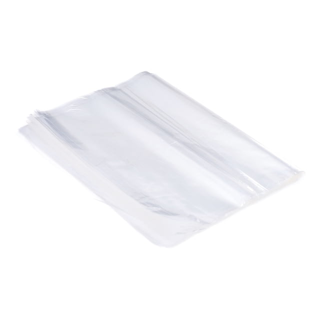Unique Bargains 200 Pcs Clear Flat Open Plastic Poly Bags 10x15 Inch 1 Mil Packaging Bags for Proving Bread, Dough