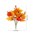 thumbnail image 3 of ChicYu Artificial Fall Pumpkin Branch, Plastic Maple Leaf Faux Floral Pick, Autumn Harvest Decorative for Thanksgiving Halloween Home Decor, 3 of 6