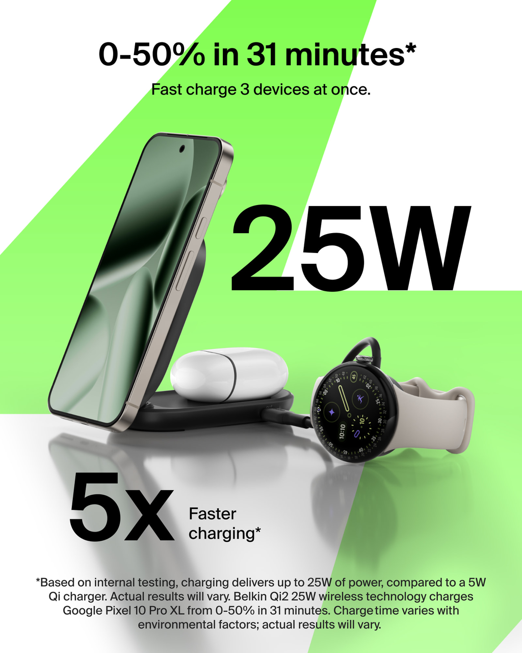 Belkin 2-in-1 Qi2 Wireless Charging Station 25W photo 4