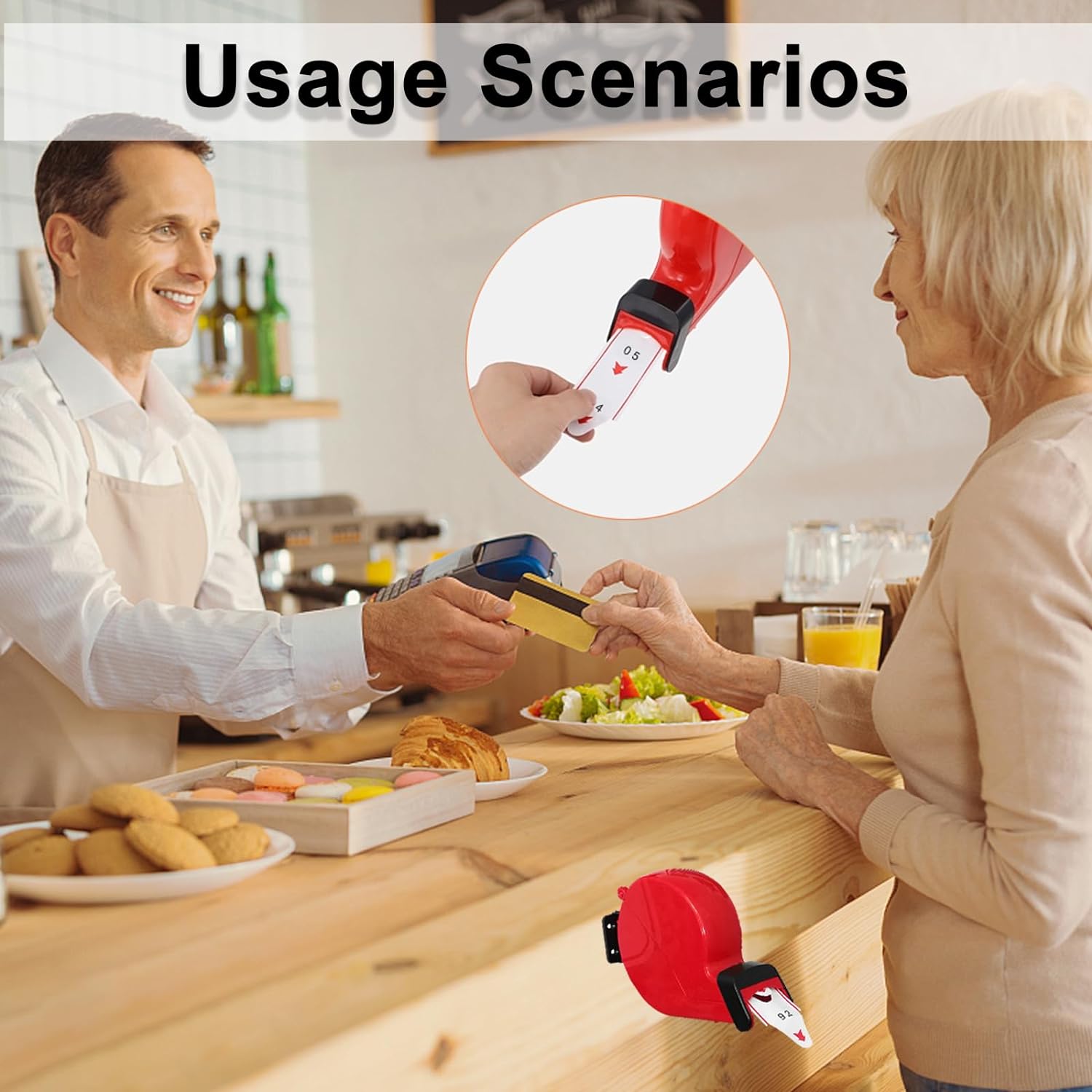 Ticket Dispenser Take a Number Ticket Dispenser with 1 Roll 2 Digit Ticket Roll 20 Groups Number from 00-99 NEW RED