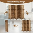 thumbnail image 5 of 6-Panel Room Divider with Shelves,5.6ft Tall Folding Privacy Screen Panels, Room Divider Wall Divider for Room Separation, Room Divider Shelves,Effectively Block Sight,Brown, 5 of 6