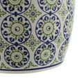 thumbnail image 5 of JONATHAN Y Lula 17.25" Suzani Ceramic Garden Stool, Blue/Green, 5 of 7