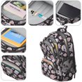 thumbnail image 4 of Skull and Butterfly Gothic Pattern Backpack for School, Cute School Bag with Adjustable Shoulder Straps and Padded Back, 16.9"x12.6"x5.9", 4 of 5