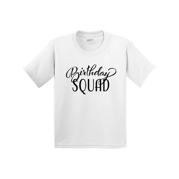 Inktastic Birthday Squad in Black Youth T-Shirt