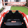thumbnail image 6 of Holaki 24V Kids Ride On UTV Car, 120Wh Battery, Dual 380W Motors, Top Speed 4.97 MPH, Ages 3-6, Electric Ride On Toy with Remote Control, Bluetooth, Music, LED Lights, 4-Wheel Suspension, Red, 6 of 10