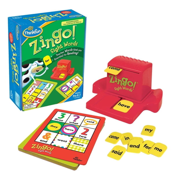 ThinkFun - Juego de lectura temprana ganador del premio Zingo Sight Words para pre-K a segundo grado