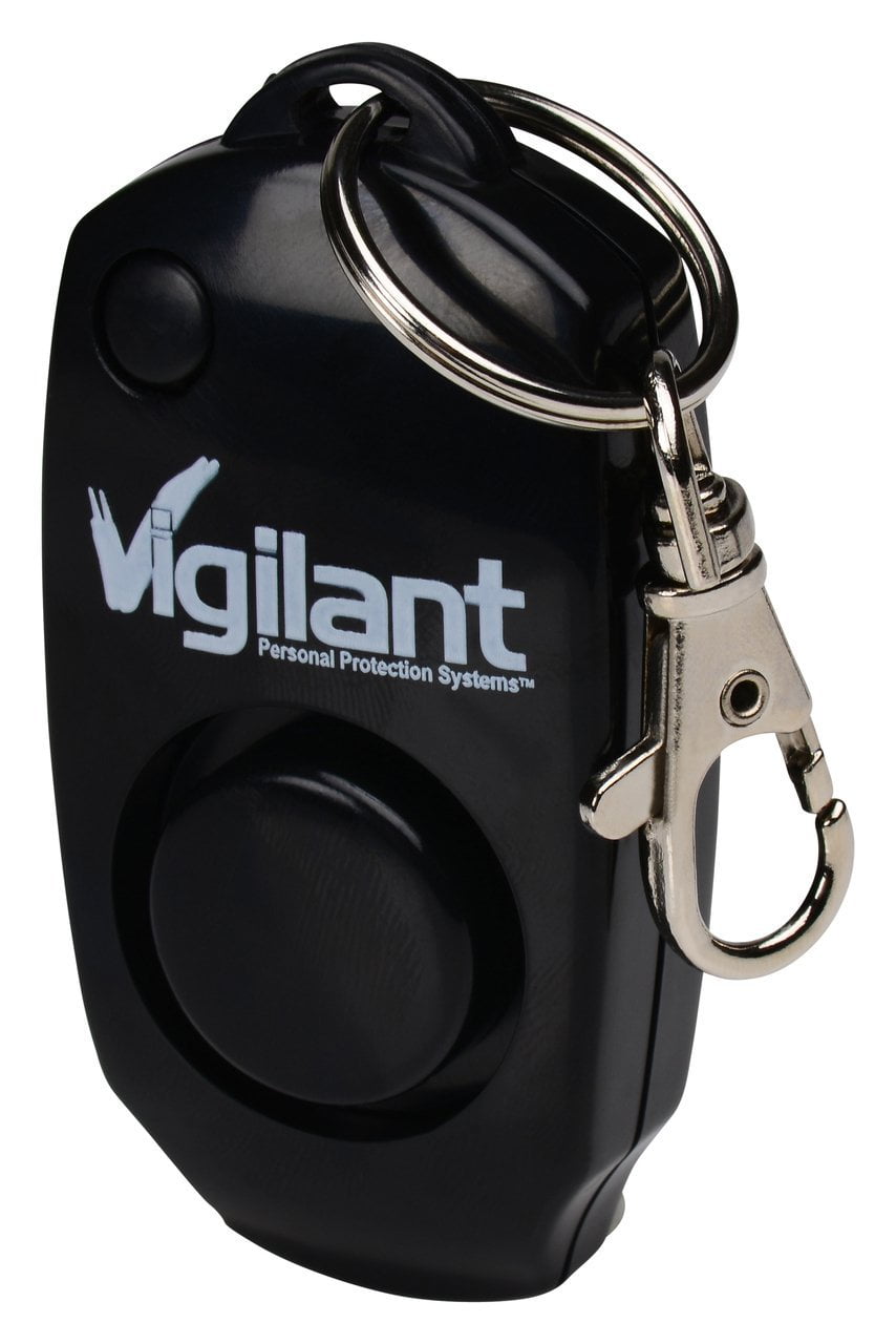 Vigilant 130 dB Wearable Personal Protection Alarm with Backup Whistle and Neck Lanyard PPS-23BL Black 
