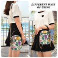 thumbnail image 6 of FORMRS Crossbody Bag for Women Quilted Travel Shoulder Cell Phone Purse with Chain Strap Handbag, Purple Clover Pattern, 6 of 7