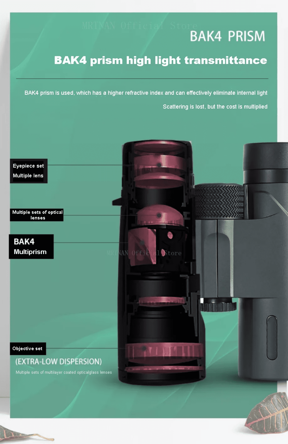 Powerful Telescope 10X42 Professional Binoculars Low Light Night Vision Long Range Magnification Hunting Camping Equipment