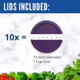 thumbnail image 3 of Tapas de repuesto para almacenamiento de alimentos de vidrio Pyrex de 6 y 7 tazas, 3 of 6