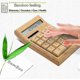 thumbnail image 3 of Bamboo Wooden Solar Calculators Standard Function Desktop Calculator With 12-digit Large Display, 3 of 5