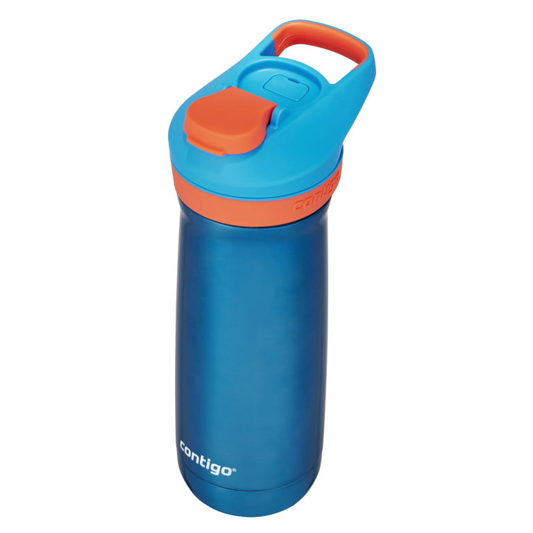 Contigo Kids' Casey Stainless Steel Water Bottle with Spill-Proof  Leak-Proof Lid, Blue, 13 oz. 